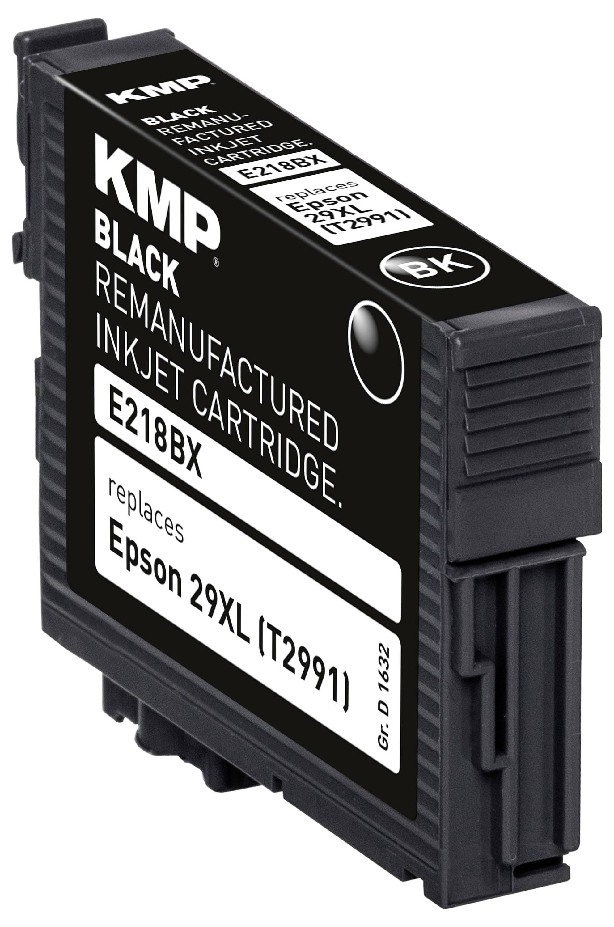 KMP Black E218BX Rebuilt-Tintenpatrone, ersetzt Epson 29XL (T2991)