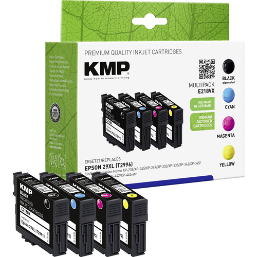 KMP Druckerpatrone ersetzt Epson 29XL, T2996, T2991, T2992, T2993, T2994 Kompatibel Kombi-Pack Schwarz, Cyan, Magenta, Gelb