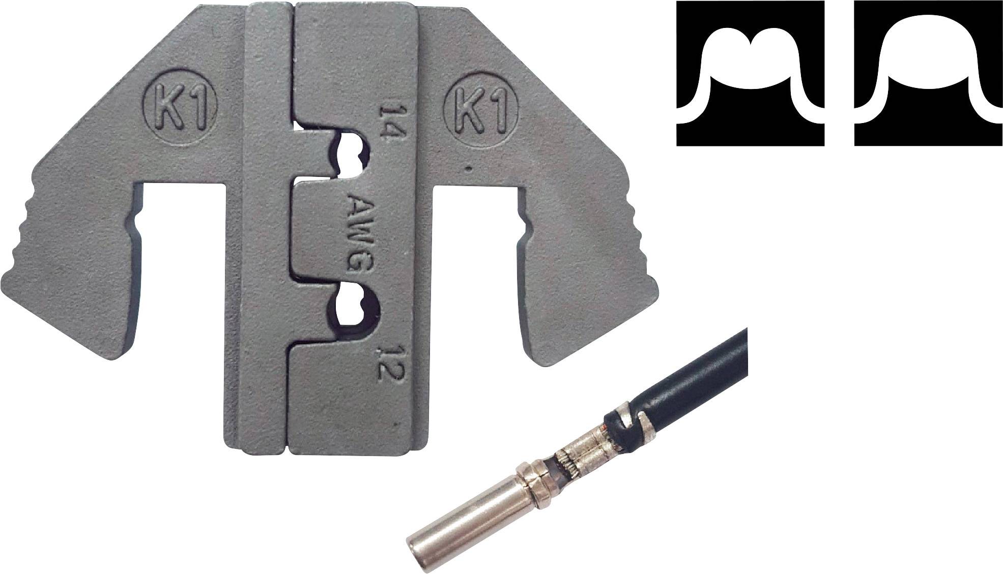 TOOLCRAFT PLE-0K1 Crimp-Einsätze Geeignet für Stecker: DEUTSCH Quetschbereich AWG: 12 bis 14 awg Passend für Marke (Zangen)