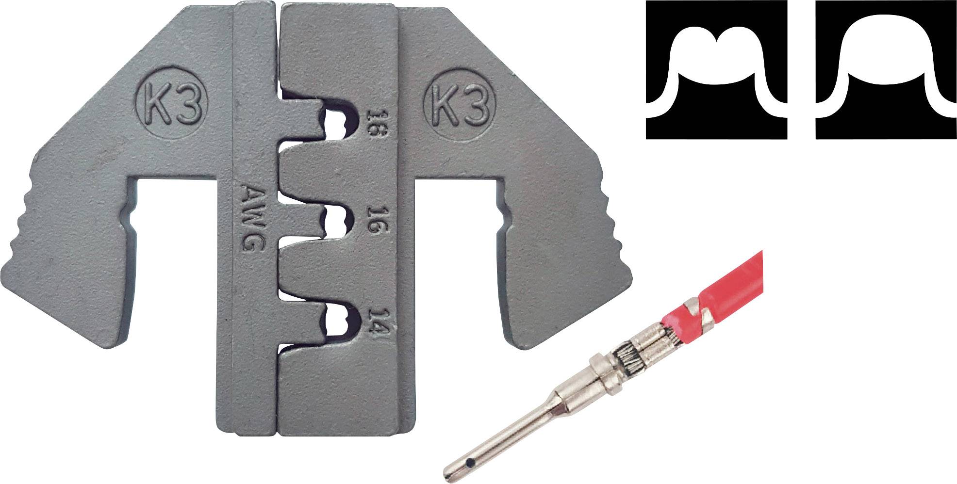 TOOLCRAFT PLE-0K3 Crimp-Einsätze Geeignet für Stecker: DEUTSCH Quetschbereich AWG: 14 bis 18 awg Passend für Marke (Zangen)