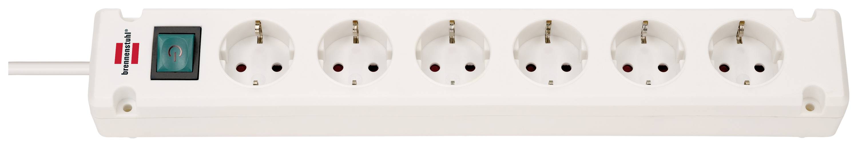 Brennenstuhl 1150650326 Steckdosenleiste mit Schalter Weiß Schutzkontakt 1 St.