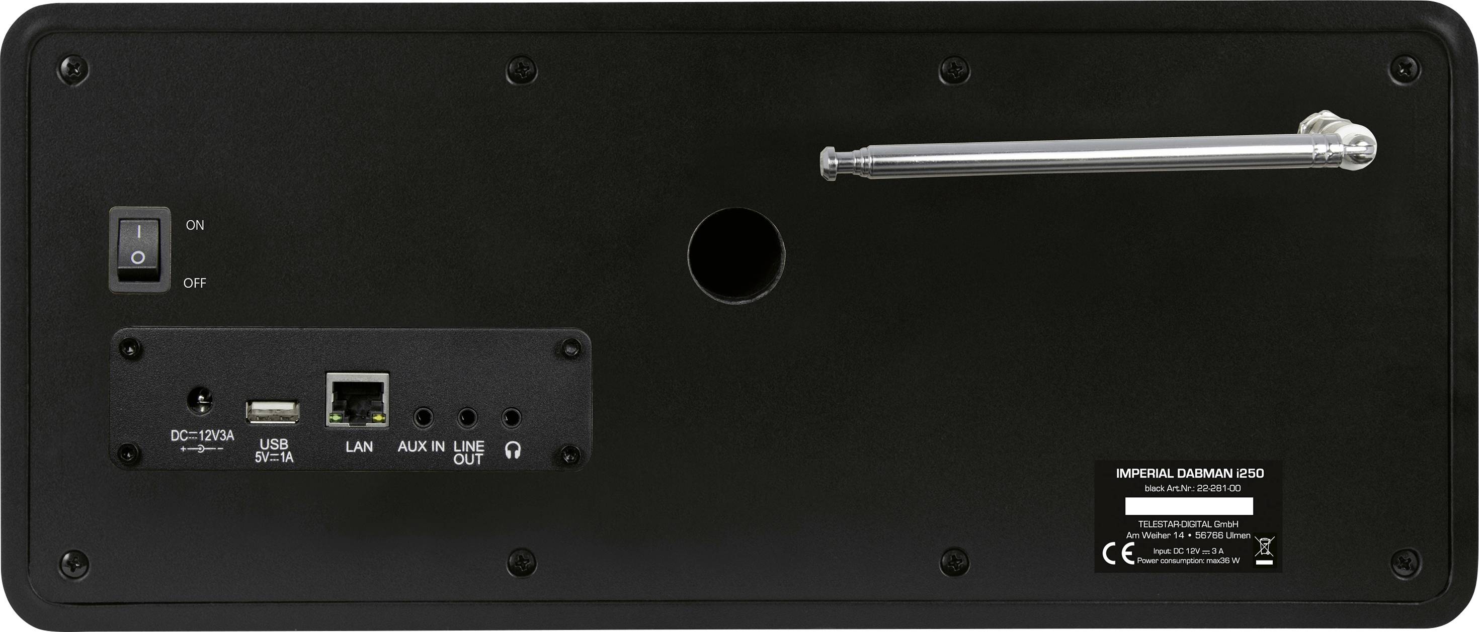 Imperial DABMAN i250 Internet Tischradio DAB+, UKW AUX, Bluetooth®, USB, WLAN, Internetradio Schwarz