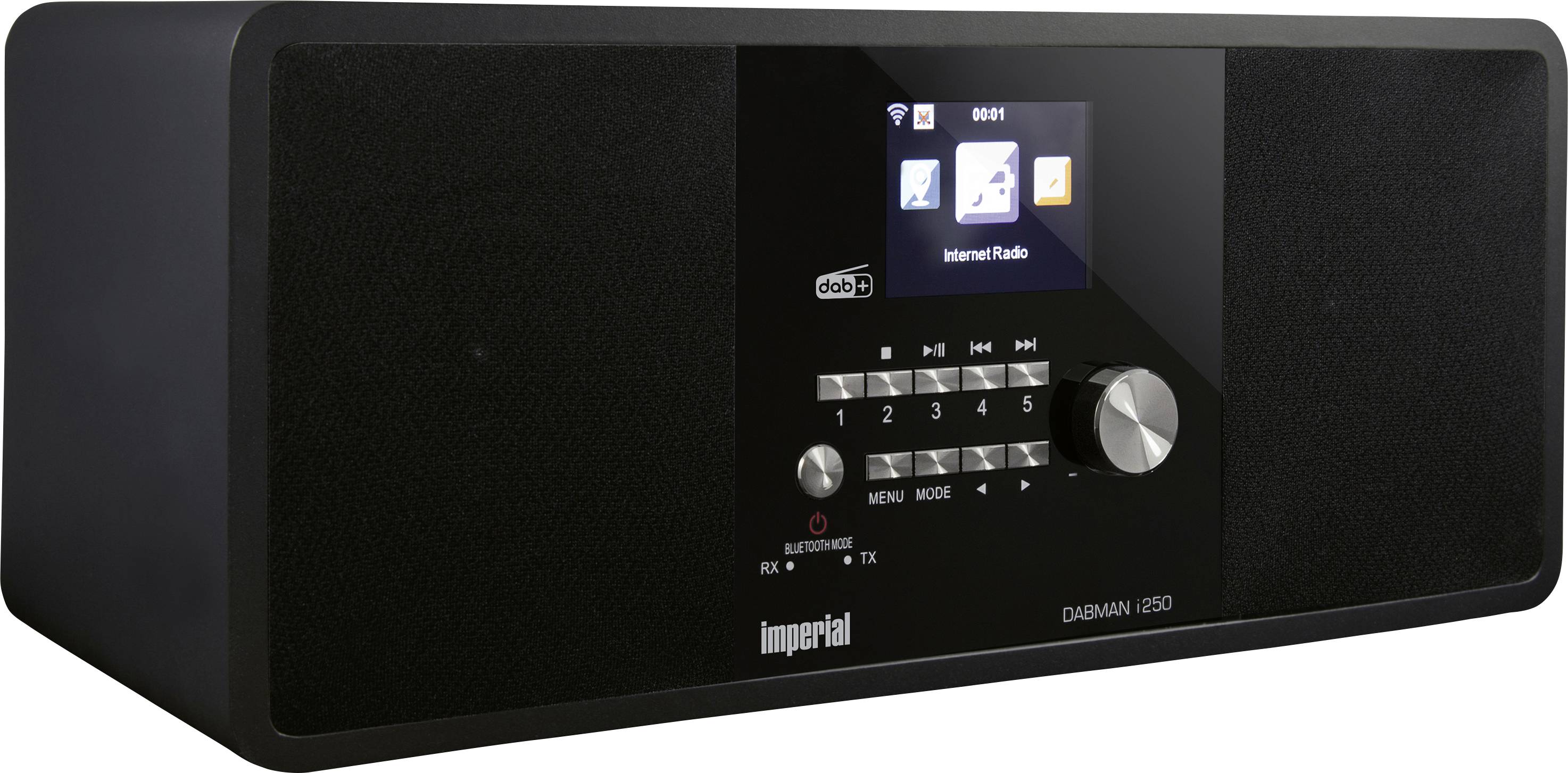 Imperial DABMAN i250 Internet Tischradio DAB+, UKW AUX, Bluetooth®, USB, WLAN, Internetradio Schwarz