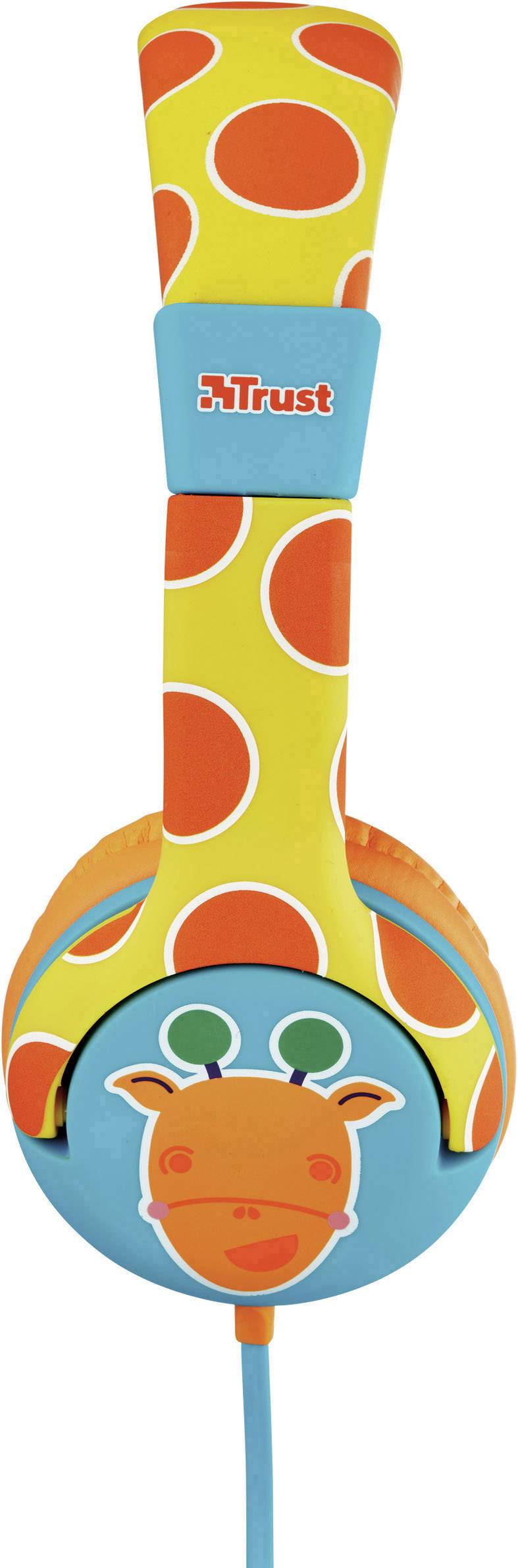 Trust Spila Giraffe On Ear Kopfhörer kabelgebunden Gelb Lautstärkebegrenzung, Lautstärkeregelung Kinder