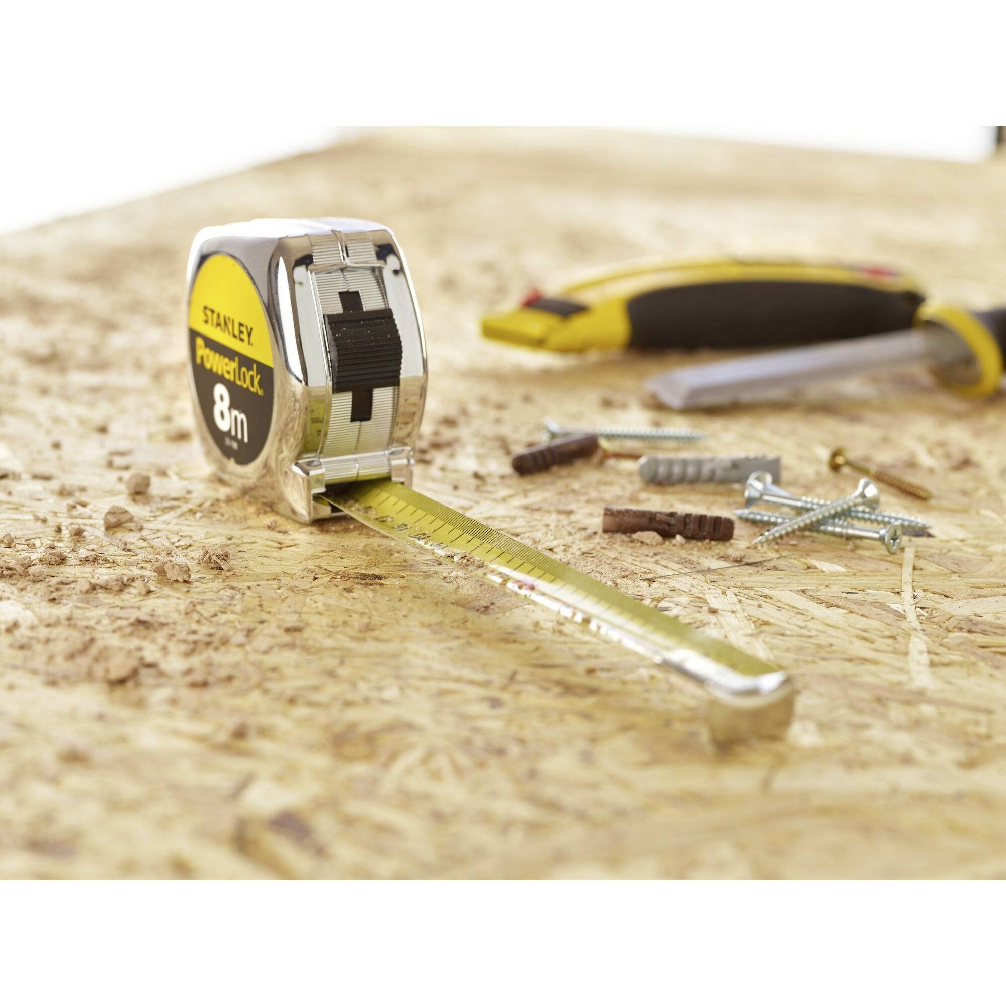 Taschenrollbandmaß PowerLock® L.8m B.25mm mm/cm EG II Ku.Clip lose