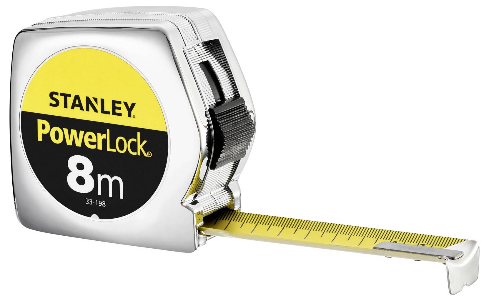 Taschenrollbandmaß PowerLock® L.8m B.25mm mm/cm EG II Ku.Clip lose