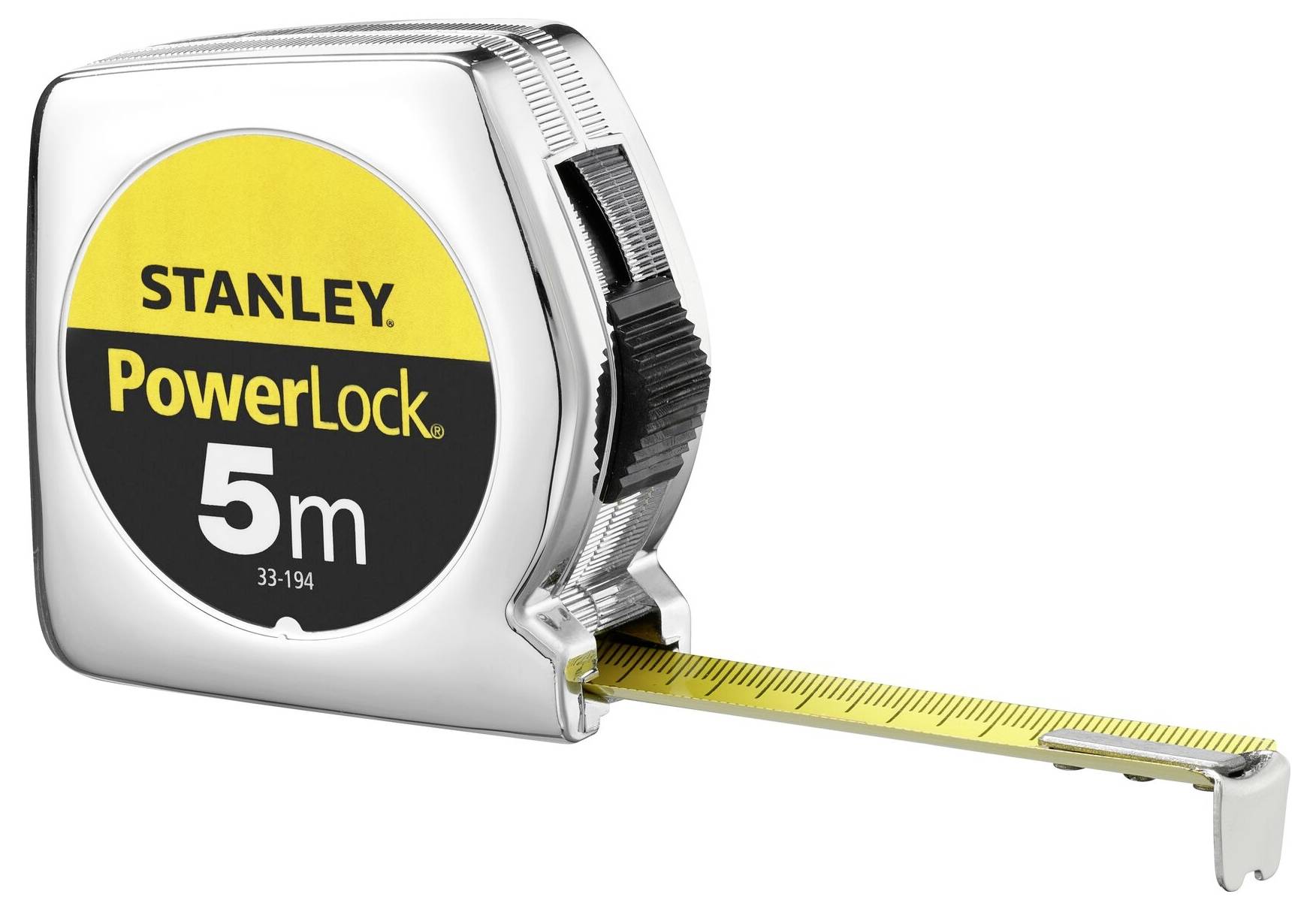 Taschenrollbandmaß PowerLock® L.5m B.19mm mm/cm EG II Ku.Clip lose