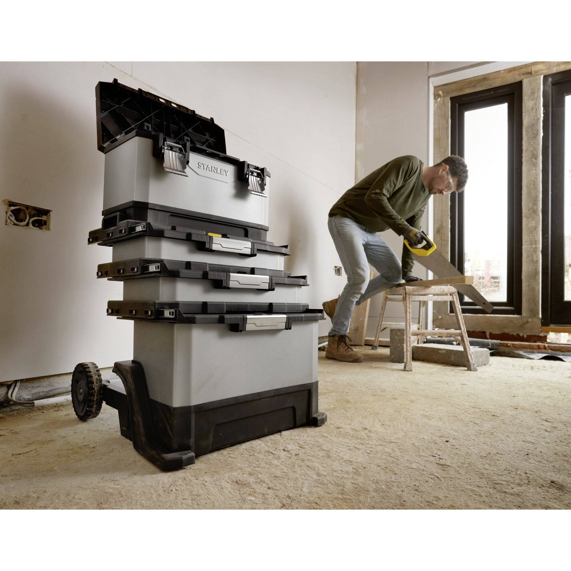 Rollende Werkstatt B568xT389xH893mm Ku.u.Metall abnehmbare Werkzeugbox STANLEY