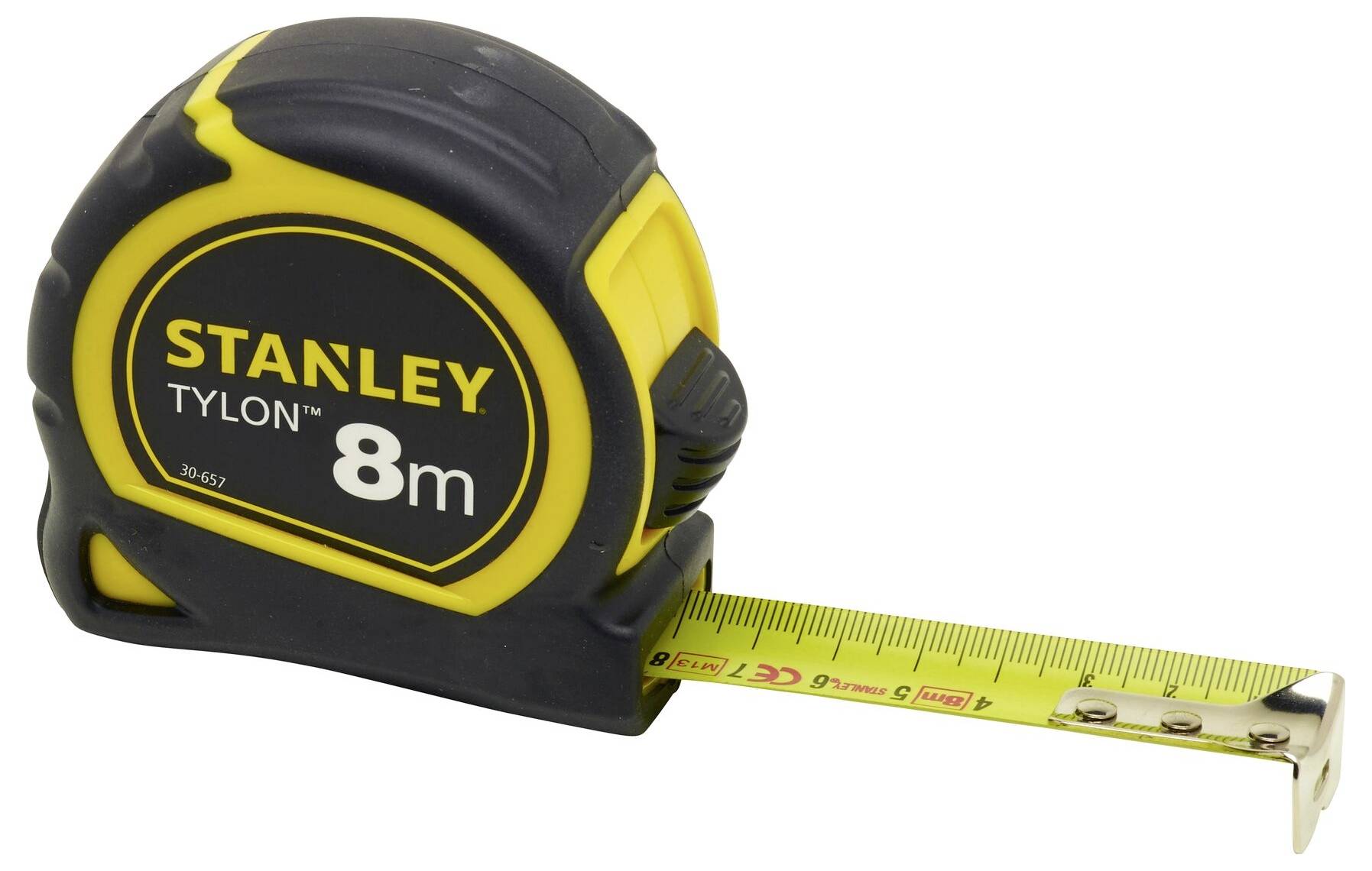 Taschenrollbandmaß Tylon™ L.8m B.25mm mm/cm EG II Ku.Gürtelclip STANLEY