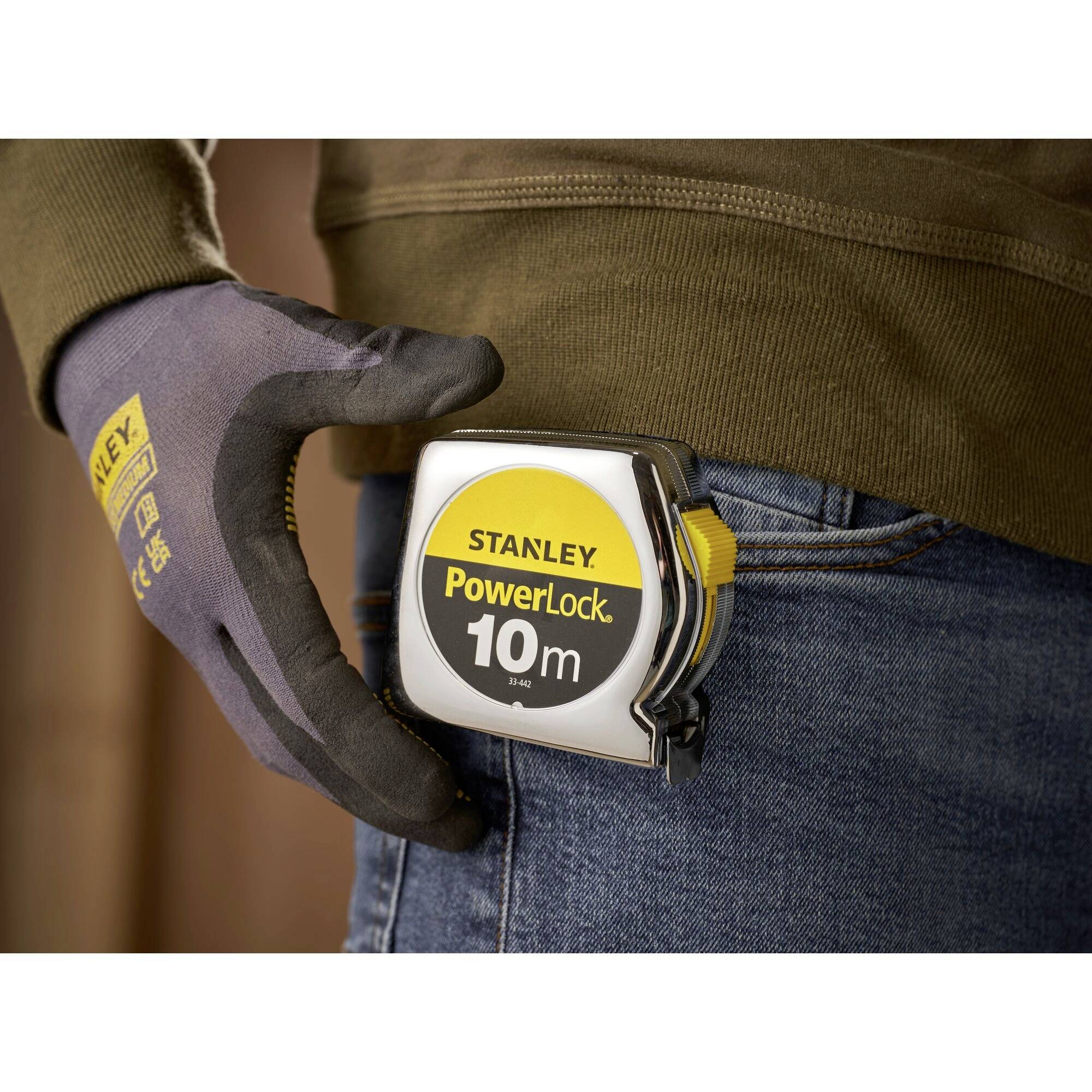 Taschenrollbandmaß PowerLock® L.10m B.25mm mm/cm EG II Ku.Clip lose