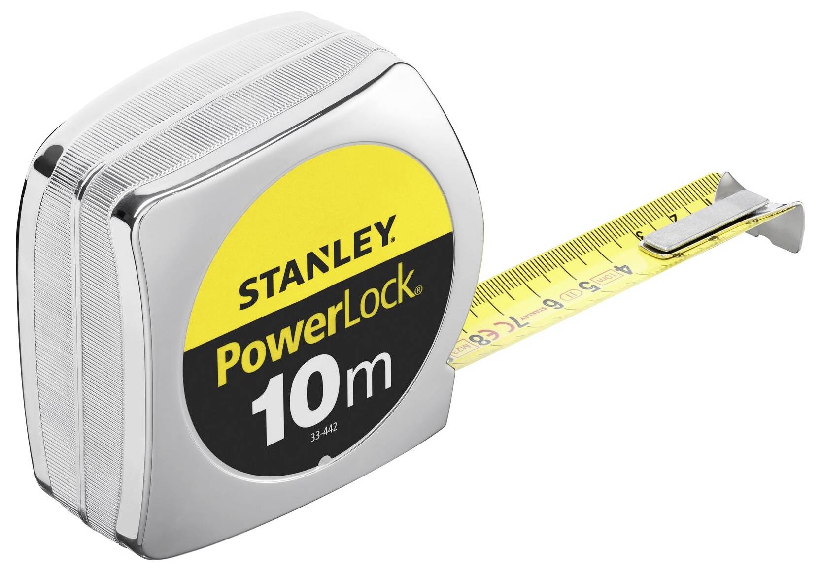 Taschenrollbandmaß PowerLock® L.10m B.25mm mm/cm EG II Ku.Clip lose