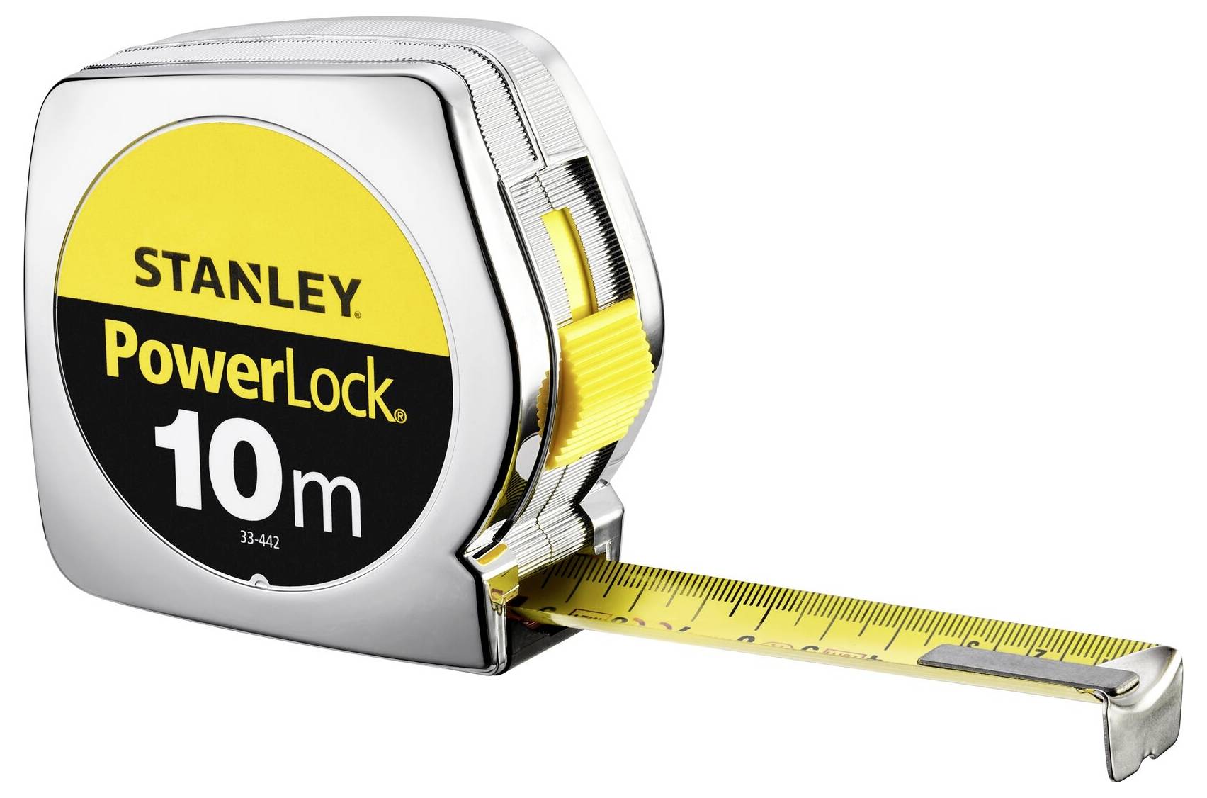 Taschenrollbandmaß PowerLock® L.10m B.25mm mm/cm EG II Ku.Clip lose