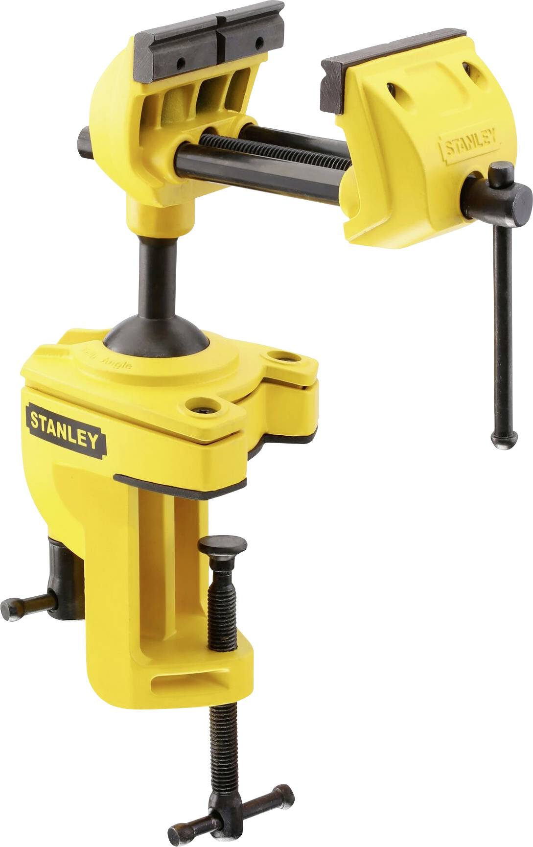 Stanley MaxSteel Multiachsen Schraubstock. Typ: Handschraubzwinge, Klemmöffnung: 4 cm, Produktfarbe: Schwarz, Gelb. Gewi