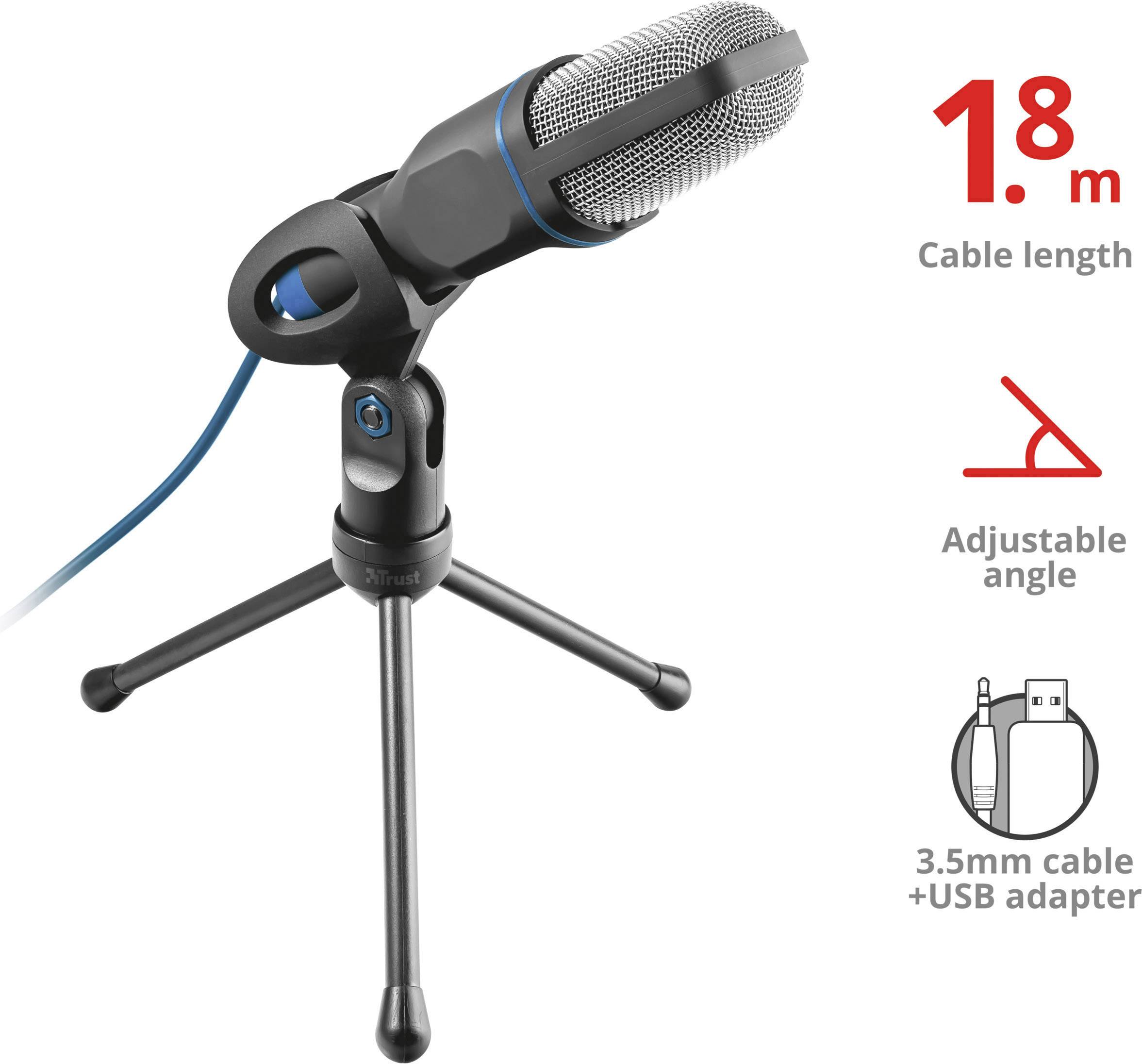 Trust Mico PC-Mikrofon Schwarz Kabelgebunden