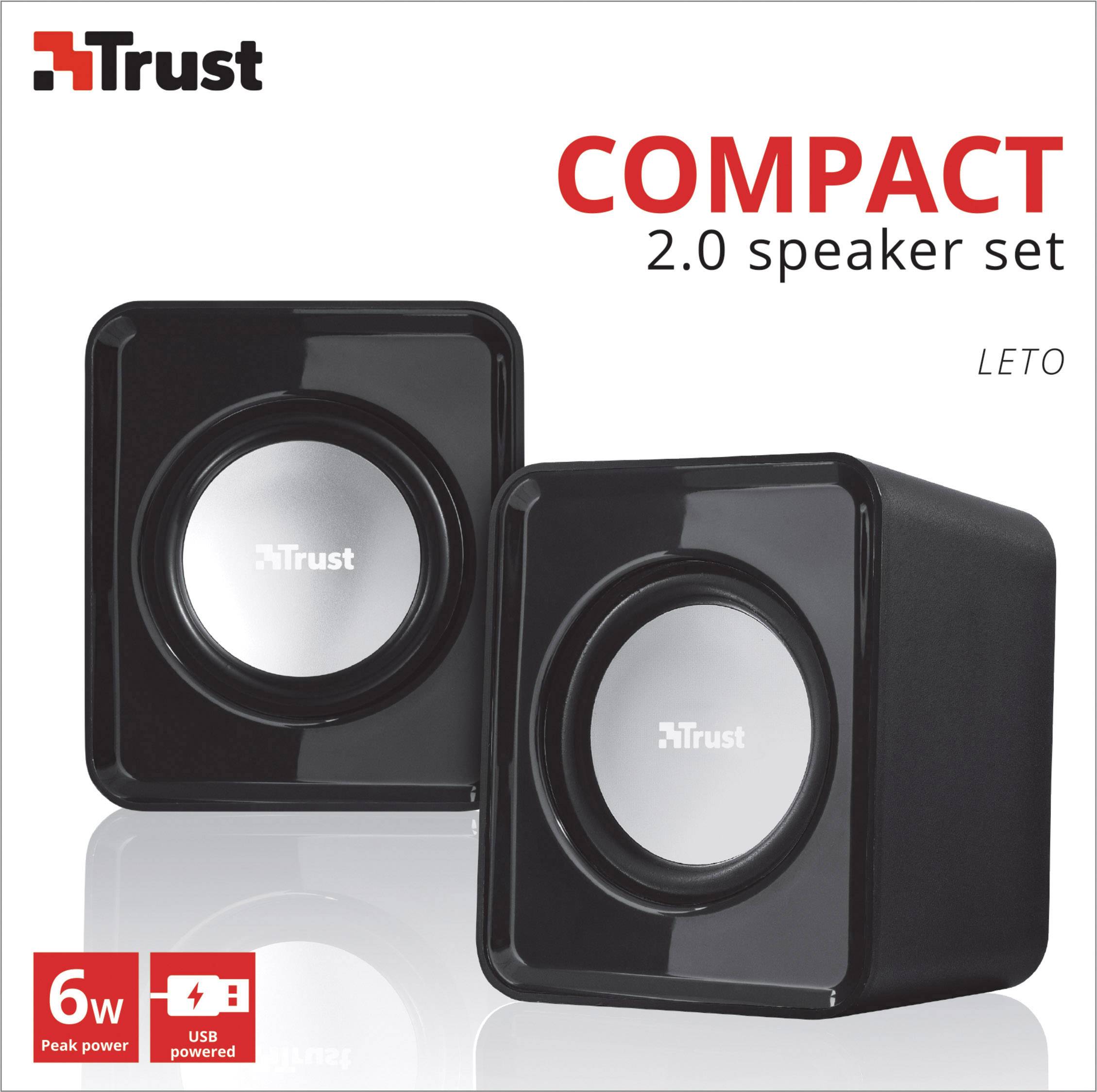 Trust Leto 2.0 PC-Lautsprecher Kabelgebunden 3W Schwarz