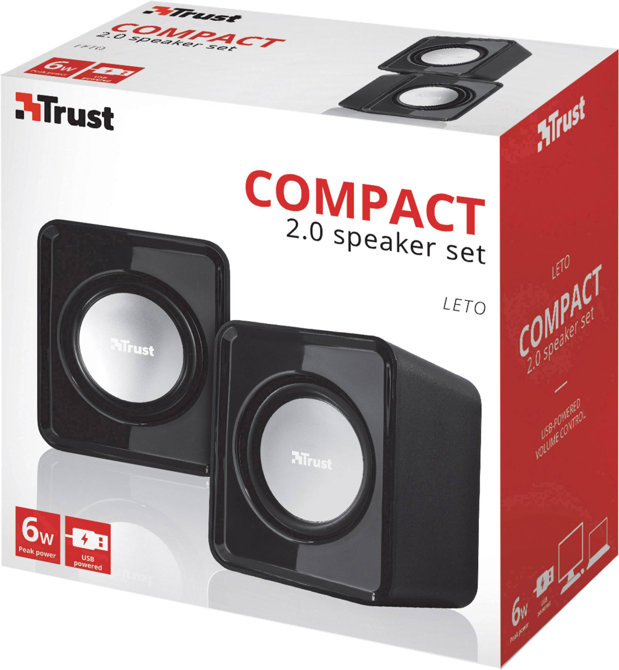 Trust Leto 2.0 PC-Lautsprecher Kabelgebunden 3W Schwarz