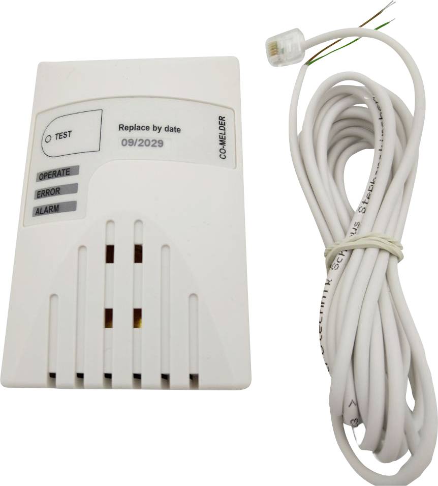 Schabus Kohlenmonoxid GX-CO-12 Gasmelder Kohlenmonoxid-Melder netzbetrieben detektiert Kohlenmonoxid