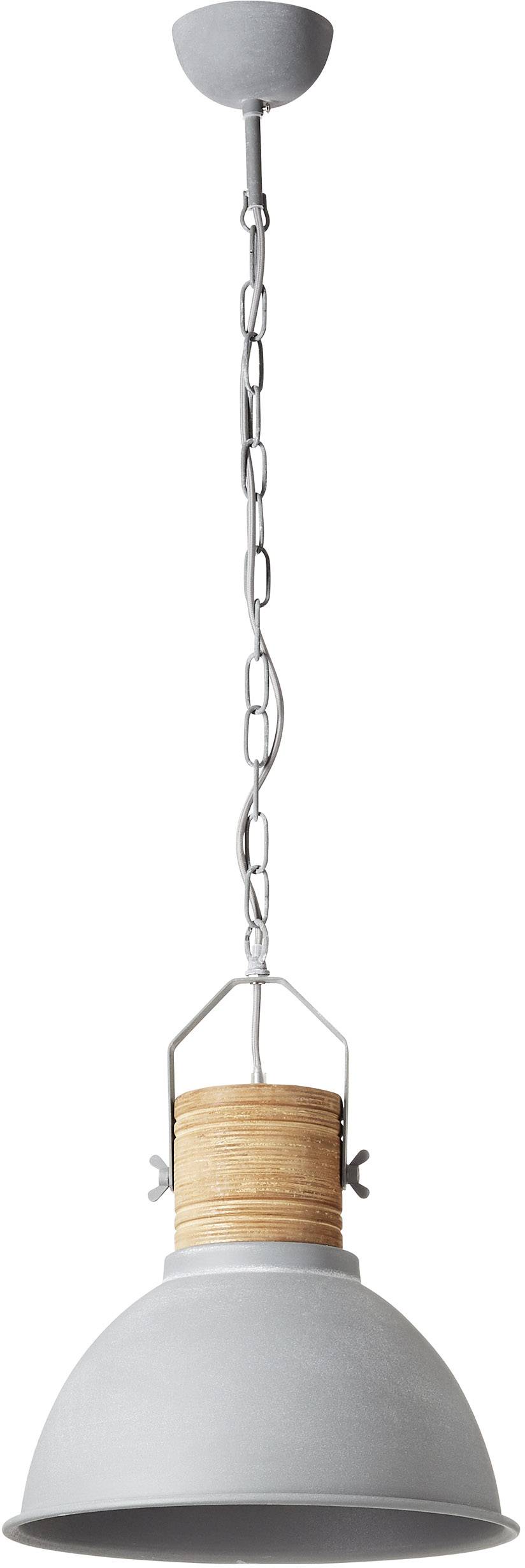 Brilliant Frieda 93630/70 Pendelleuchte LED E27 60 W Beton-Grau, Holz