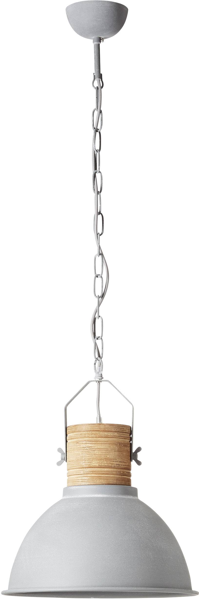 Brilliant Frieda 93630/70 Pendelleuchte LED E27 60 W Beton-Grau, Holz