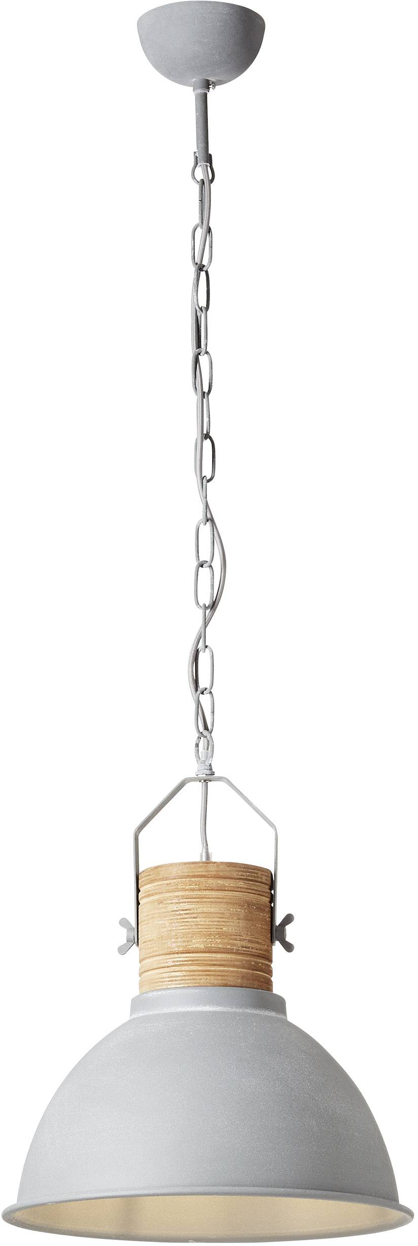 Brilliant Frieda 93630/70 Pendelleuchte LED E27 60 W Beton-Grau, Holz