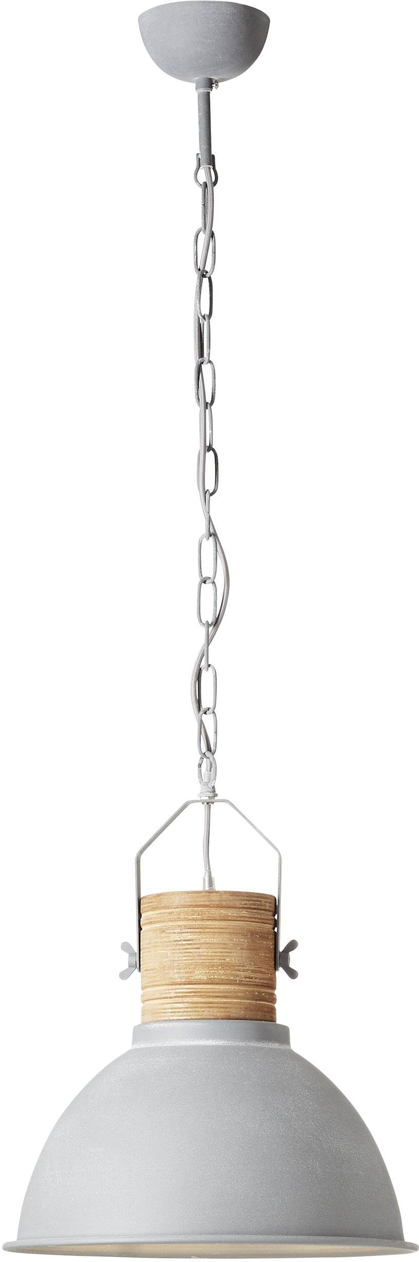 Brilliant Frieda 93630/70 Pendelleuchte LED E27 60 W Beton-Grau, Holz