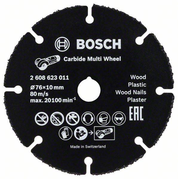 Bosch Accessories GWS 10 2608623011 Trennscheibe gerade 76 mm 1 St. Holz, Kunststoff