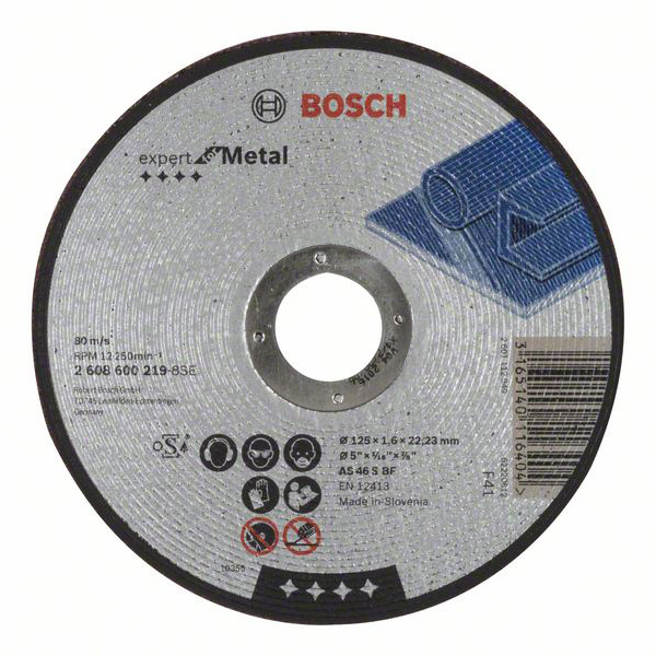 Bosch Accessories AS 46 S BF 2608600219 Disque à tronçonner 125 mm métal