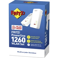 AVM FRITZ!Powerline 1260 WLAN Set Powerline WLAN Network Kit 20002795 1200MBit/s AVM FRITZ!Powerline 1260 WLAN Set Powerline WLAN Network Kit 20002795 1200MBit/s