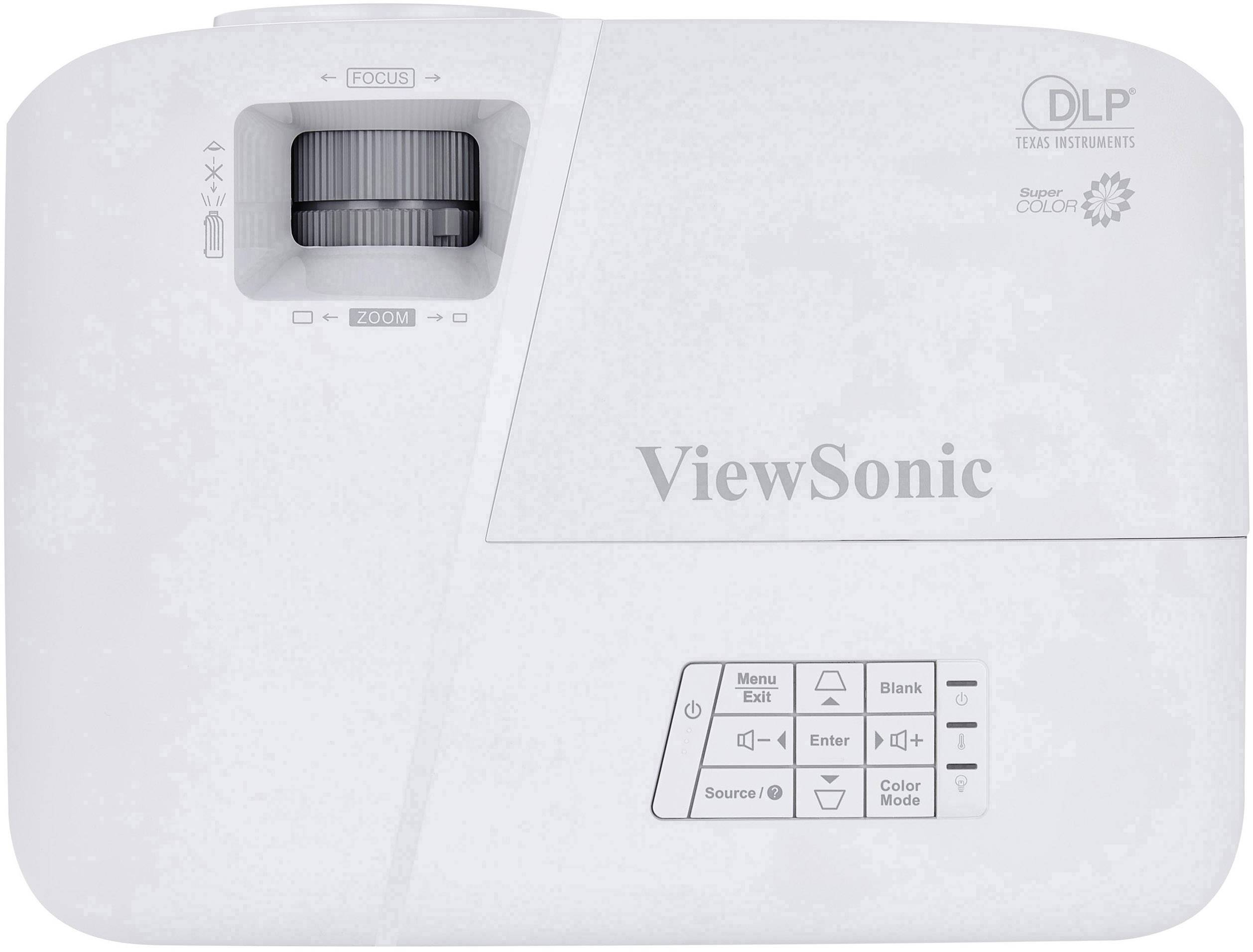 Viewsonic Beamer PA503W DLP 3800 ANSI-Lumen 1280 x 800 WXGA 3D ready, automatische Trapezkorrektur, HD ready, mit Fernbedienung