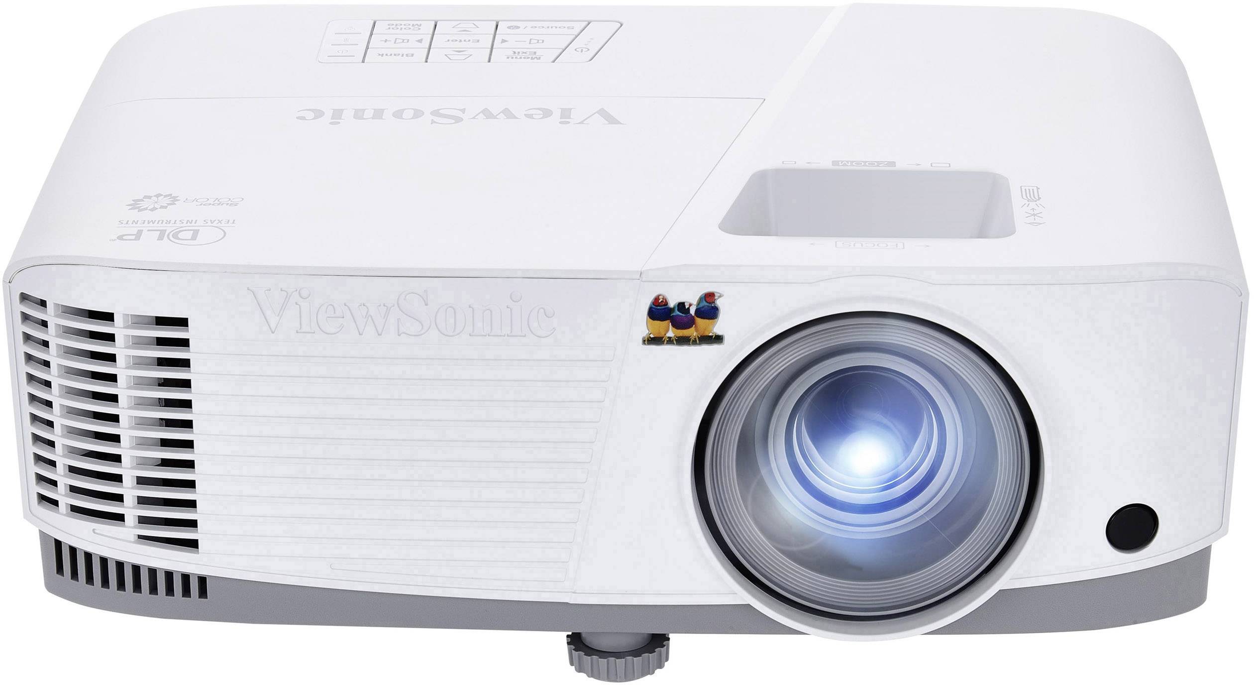 Viewsonic Beamer PA503W DLP 3800 ANSI-Lumen 1280 x 800 WXGA 3D ready, automatische Trapezkorrektur, HD ready, mit Fernbedienung