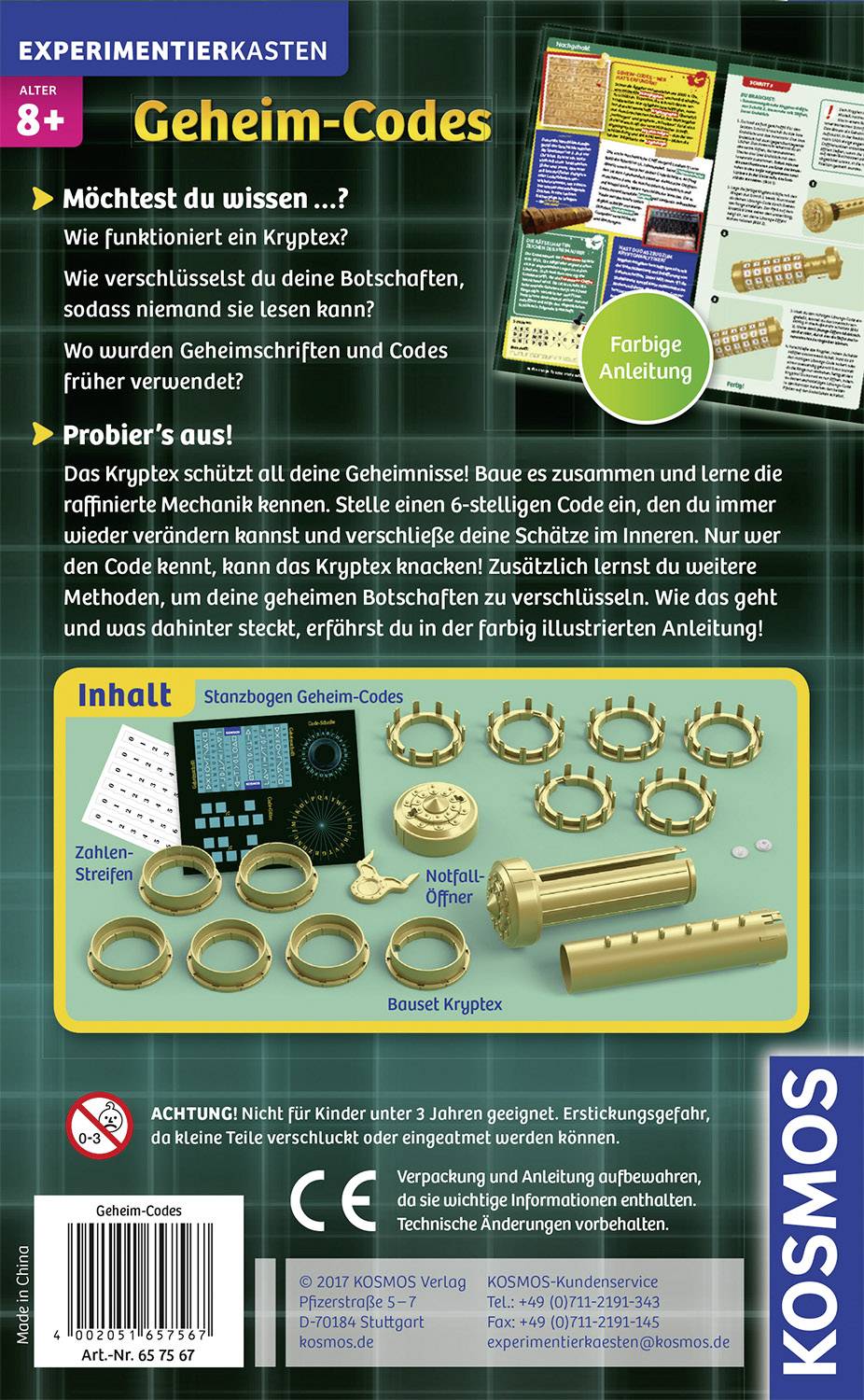 Kosmos 657567 Geheim-Codes Detektiv & Zauberkästen, Erste Experimente Experimentierkasten ab 8 Jahre