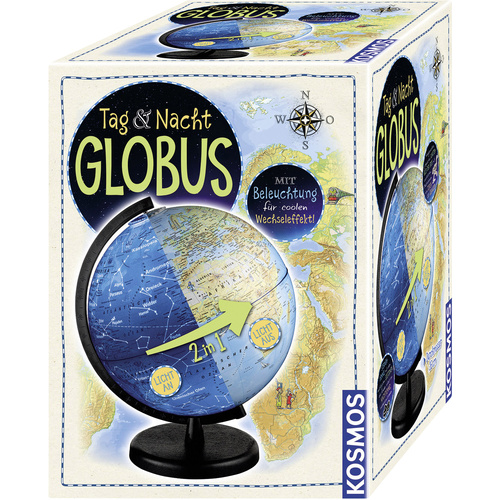 Kosmos 673017 Tag & Nacht Globus apprentissage & école, son & lumière, première expérience Appareil monté à partir de 7 ans