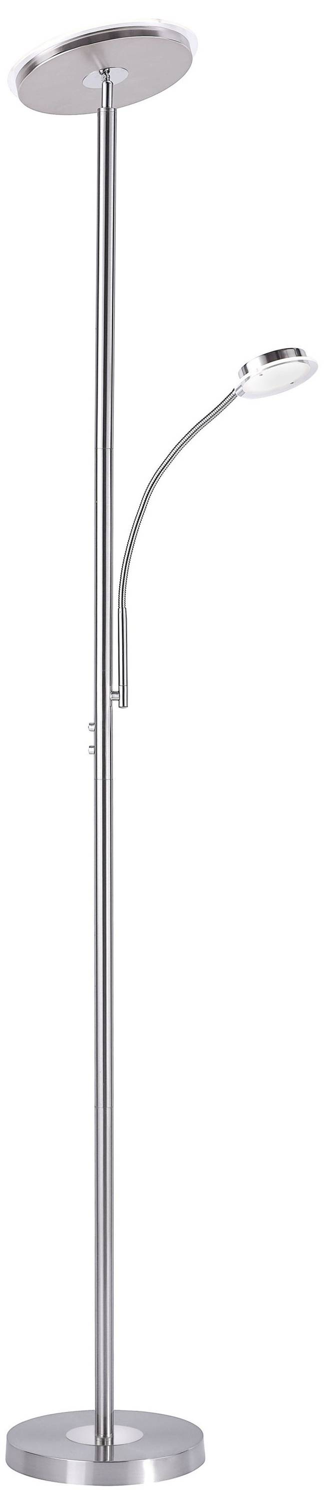 Just Light Hans LED-Deckenfluter mit Leselampe LED 26 W Stahl