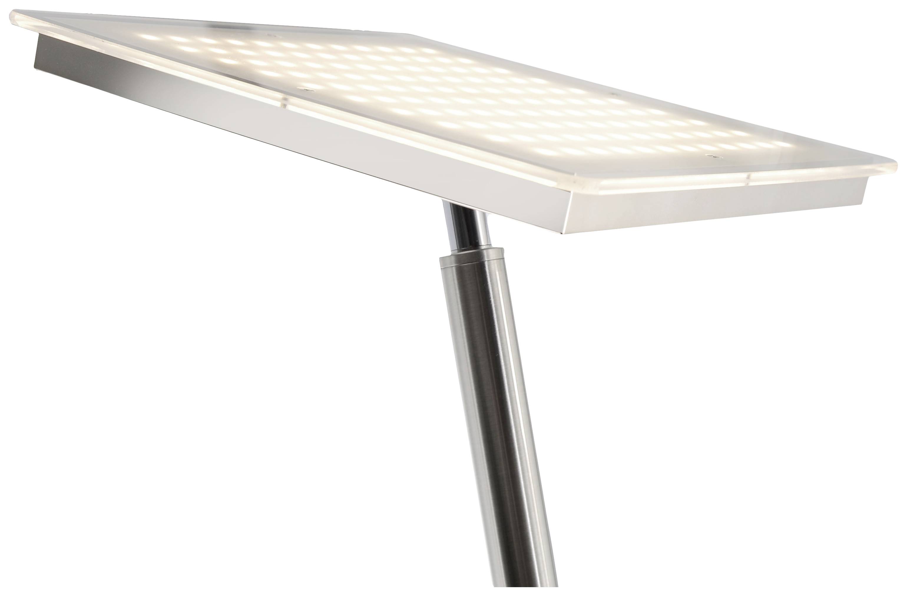 Just Light Hans LED-Deckenfluter mit Leselampe LED 26W Stahl