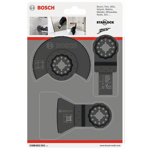 Bosch Accessories 2608662342 ACZ 85 MT4, AIZ 20 AB, ATZ 52 SC Multifunktionswerkzeug-Zubehör-Set 3teilig 1 Set
