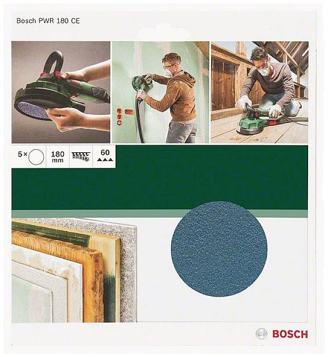 Bosch Accessories 2609256D37 Schleifblätter PWR 180mm K60 K = 60 1St.