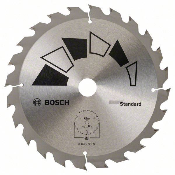 Bosch Accessories Standard 2609256B57 Hartmetall Kreissägeblatt 184 x 20 mm Zähneanzahl: 24 1 St.