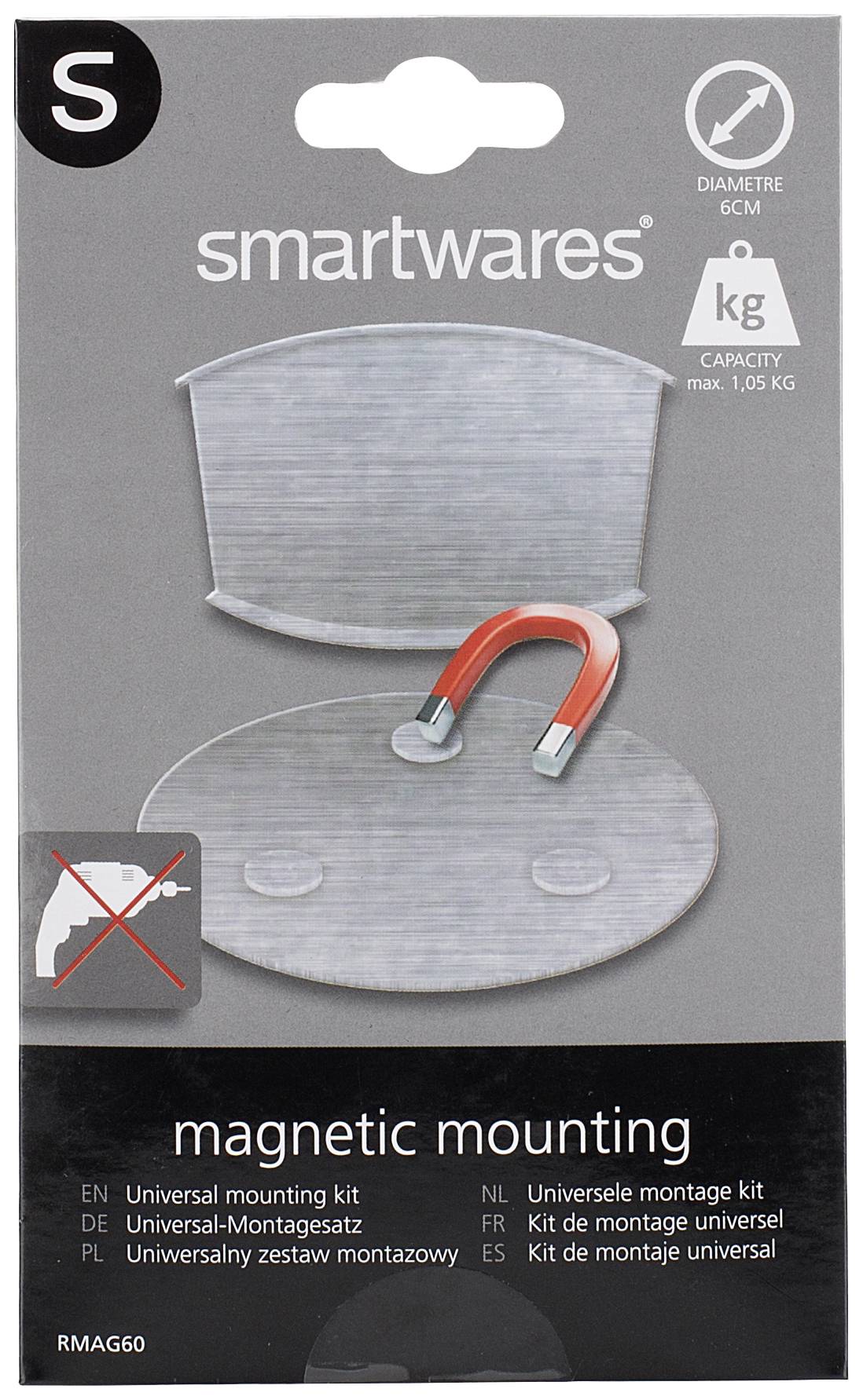 Smartwares RMAG60 Magnet-Befestigung für Rauchwarnmelder Mini (Ø x H) 60 mm x 5 mm