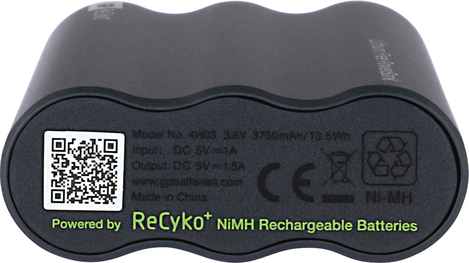 GP Batteries Travo Safe 4H03 Powerbank 3800 mAh NiMH Anthrazit