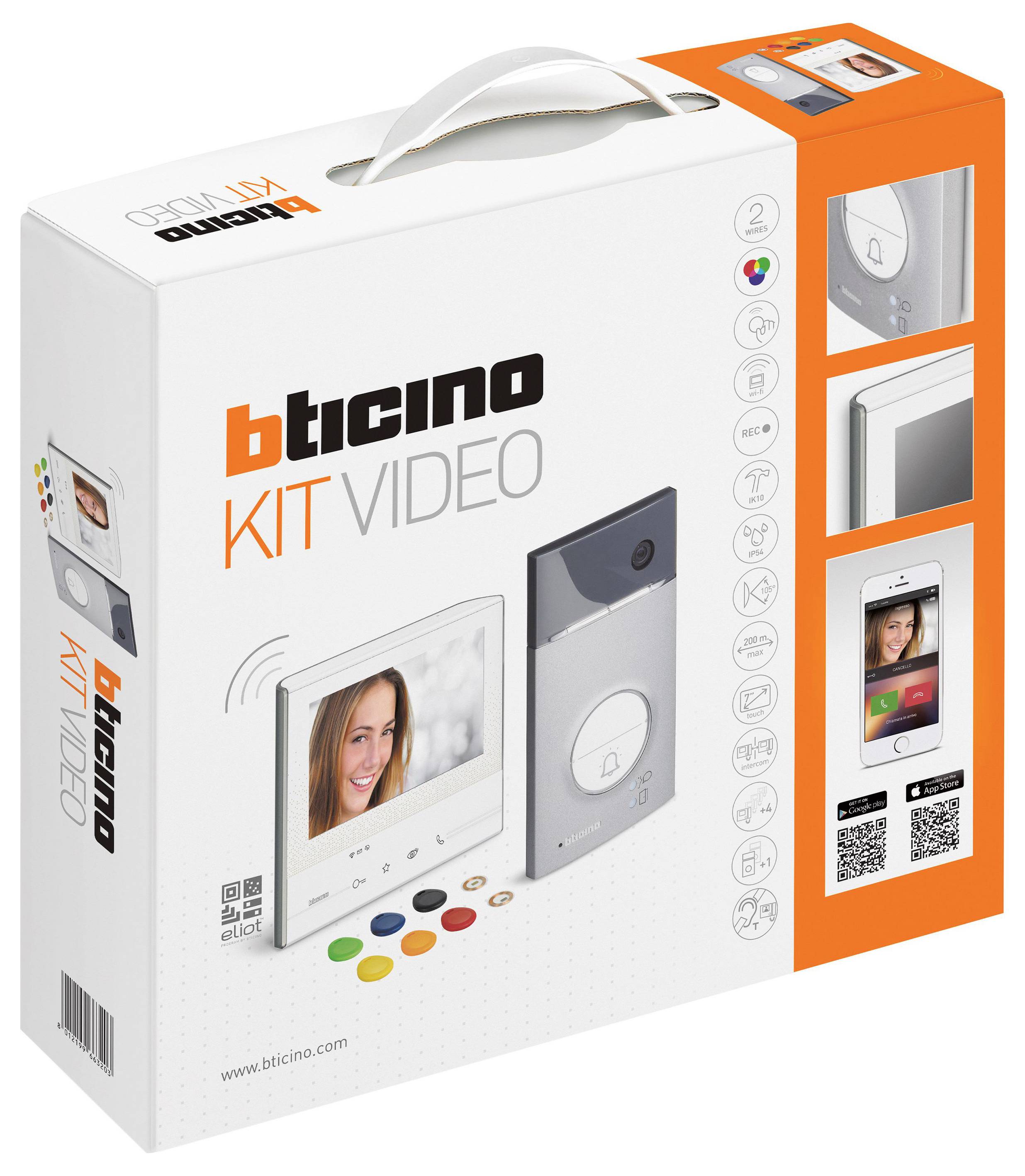 Legrand FLEX VIDEO LINEA3000 + X13E Video-Türsprechanlage 2-Draht, WLAN 2-Drahtübertrager, Netzteil, Komplett-Set 1 Familienhaus