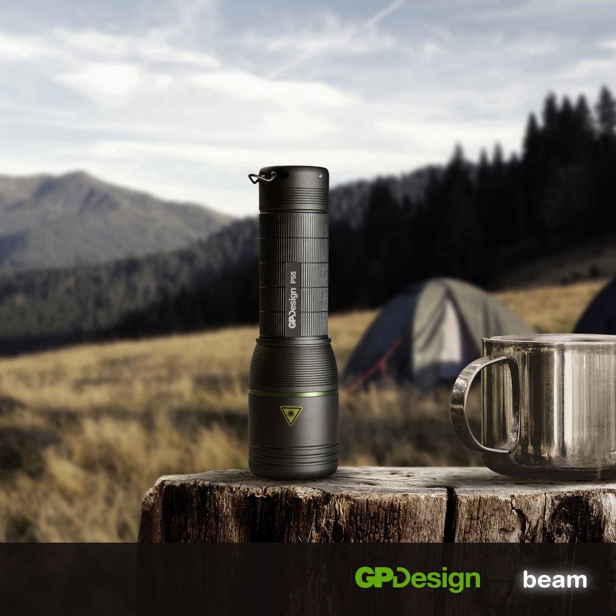GP Design P55 Atlas LED Taschenlampe  batteriebetrieben 400 lm 48 h 149 g