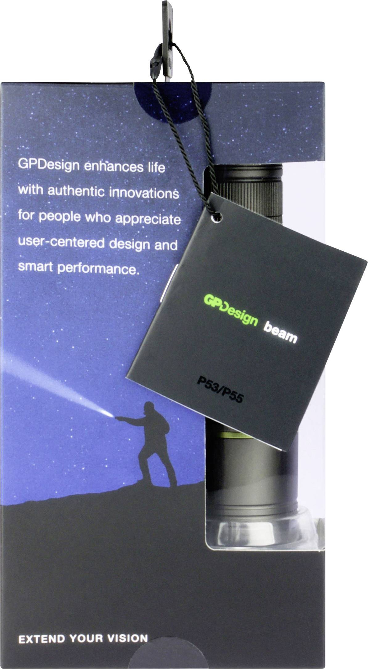 GP Design P55 Atlas LED Taschenlampe  batteriebetrieben 400 lm 48 h 149 g