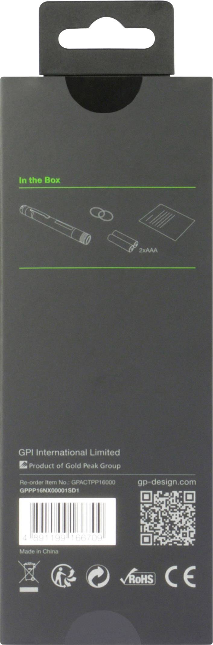 GP Design 265PP16A24AU-C2 PP16 Acamar Penlight batteriebetrieben LED 142mm Schwarz