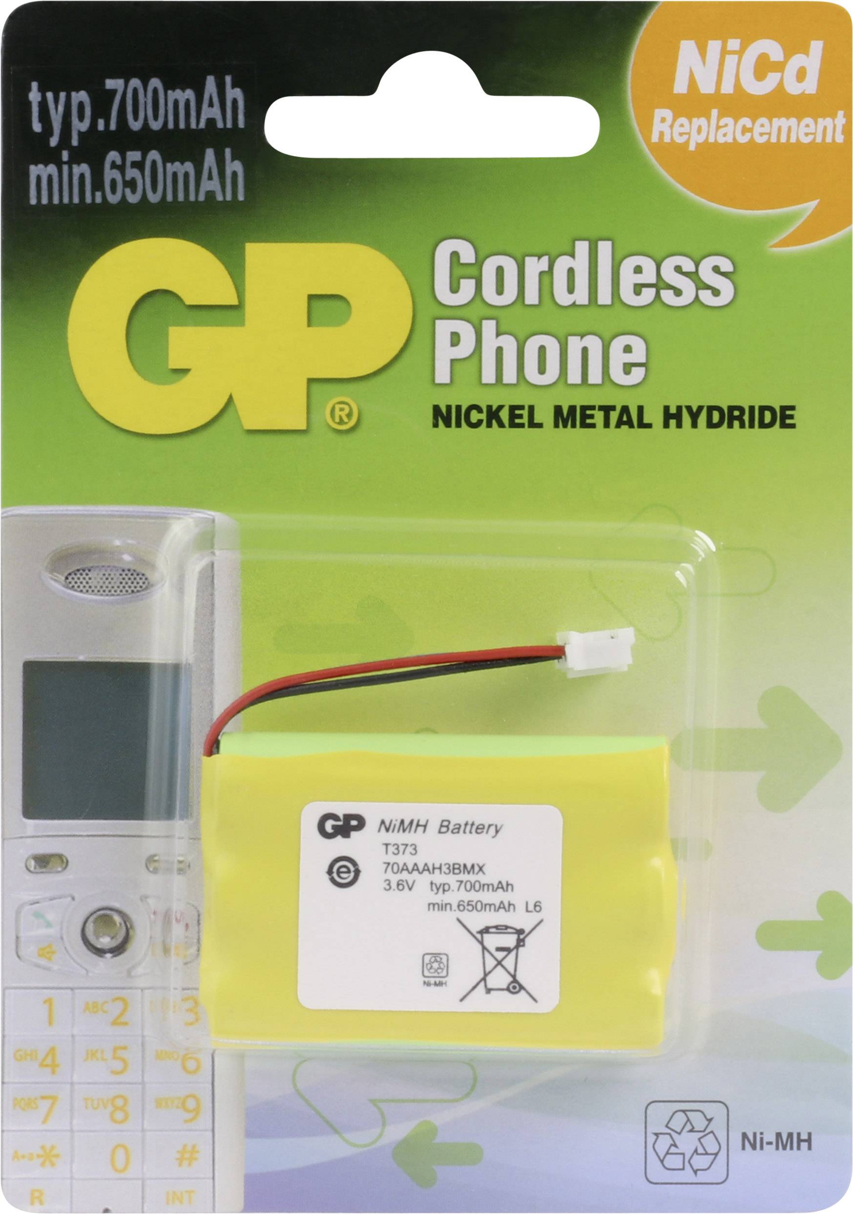 GP Batteries 220373C1 70AAAH3BMXZ T373 Schnurlostelefon Akku Passend für Marke: Bang & Olufsen NiMH 3.6V 700 mAh