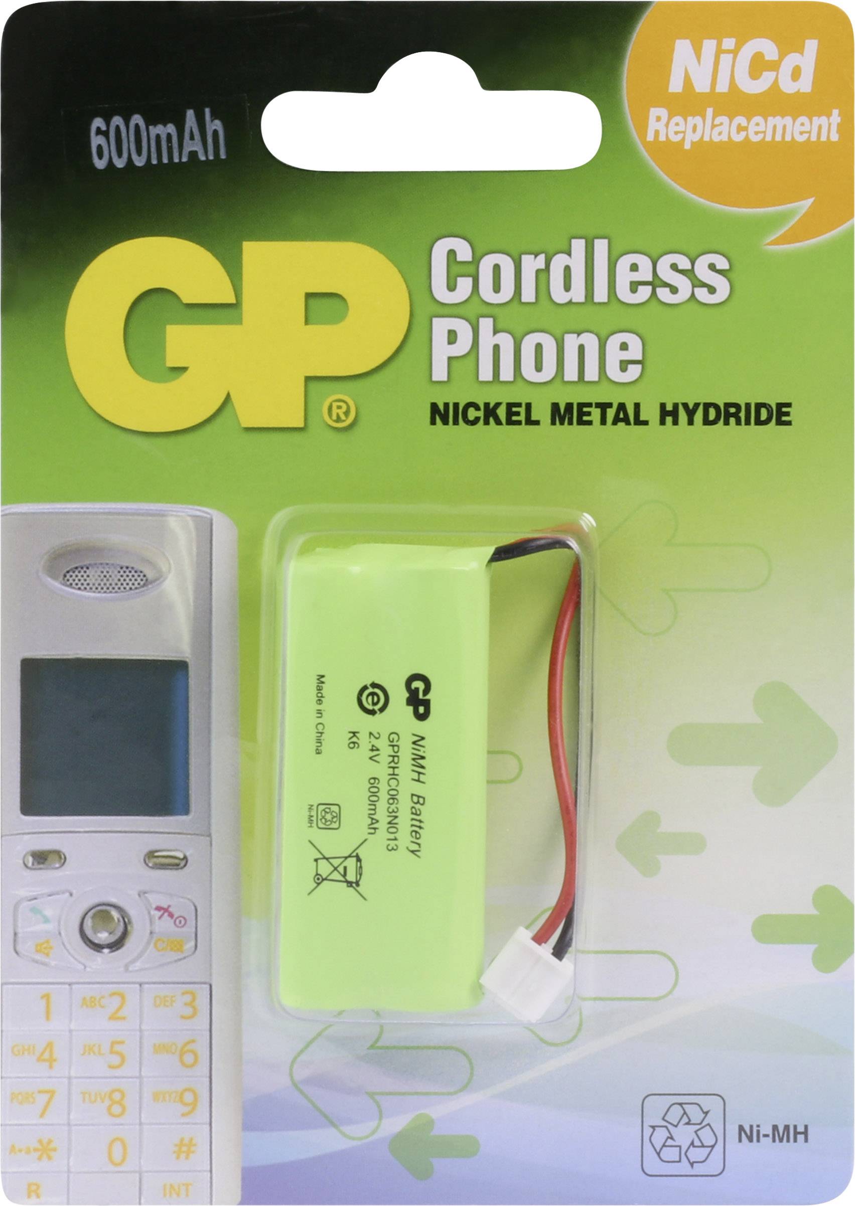 GP GPT377DE635C1 GPT377DE635C1 Schnurlostelefon Akku Passend für Marke: Alcatel, Binatone, Emporia, Premier, Synergy, AEG, Lexibook, Hagenuk NiMH