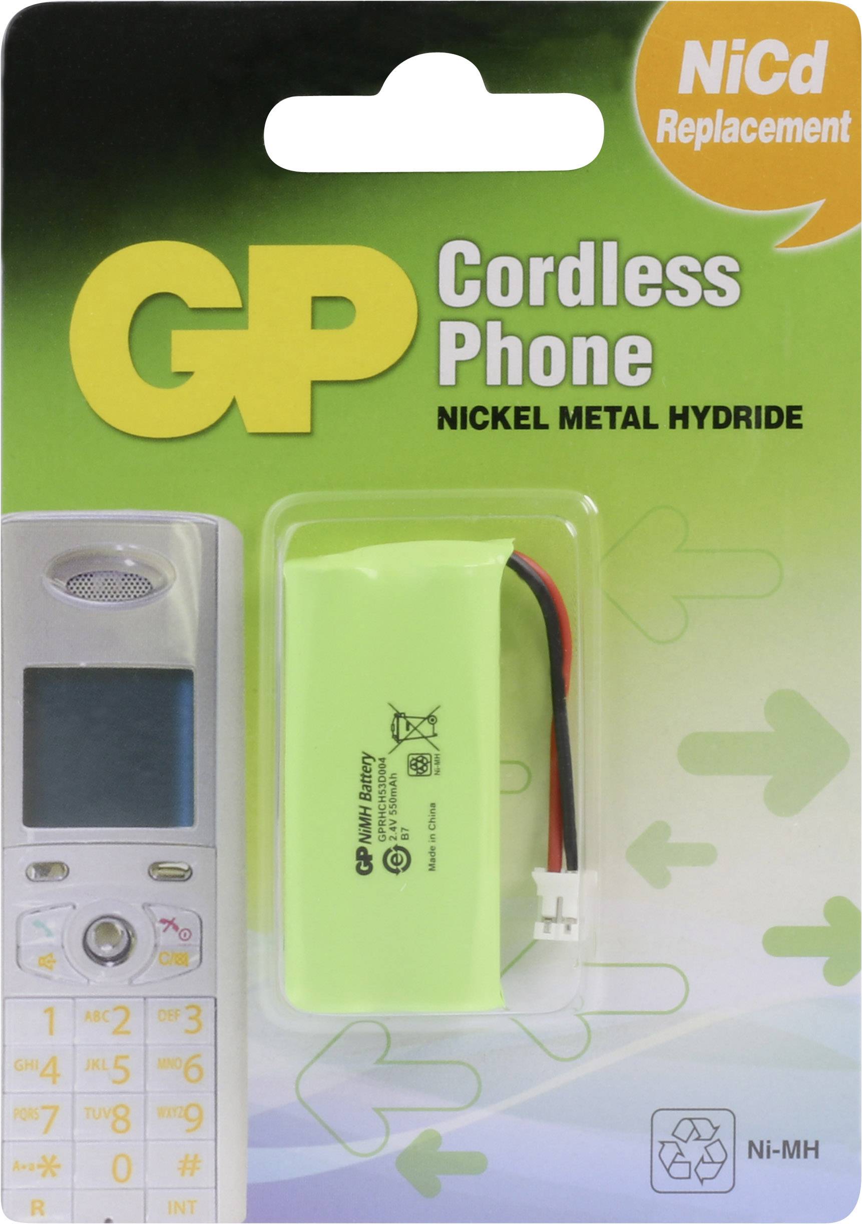 GP GPT382DE064C1 GPT382DE064C1 Schnurlostelefon Akku Passend für Marke: Siemens, Gigaset, Universum NiMH 2.4 V 550 mAh