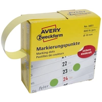 Avery-Zweckform 3851 Markierungspunkte Etiketten Ø 10mm Grün 800 St. Permanent haftend Papier Avery-Zweckform 3851 Markierungspunkte Etiketten Ø 10mm Grün 800 St. Permanent haftend Papier