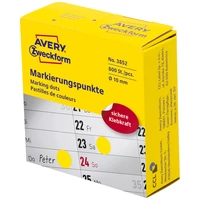 Avery-Zweckform 3852 Markierungspunkte Etiketten Ø 10mm Gelb 800 St. Permanent haftend Papier Avery-Zweckform 3852 Markierungspunkte Etiketten Ø 10mm Gelb 800 St. Permanent haftend Papier
