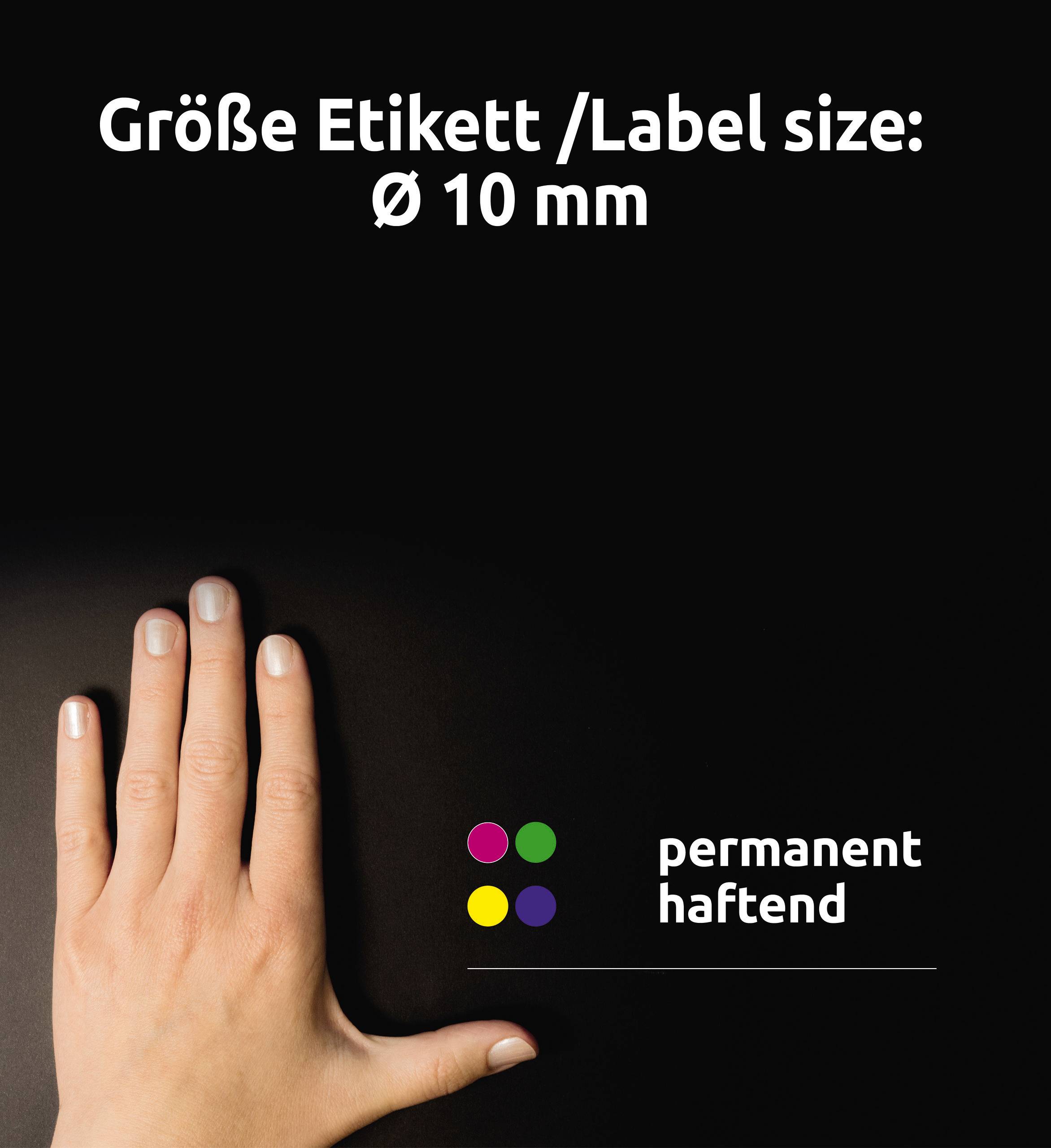 Avery-Zweckform 3853 Markierungspunkte Etiketten Ø 10mm Blau 800 St. Permanent haftend Papier