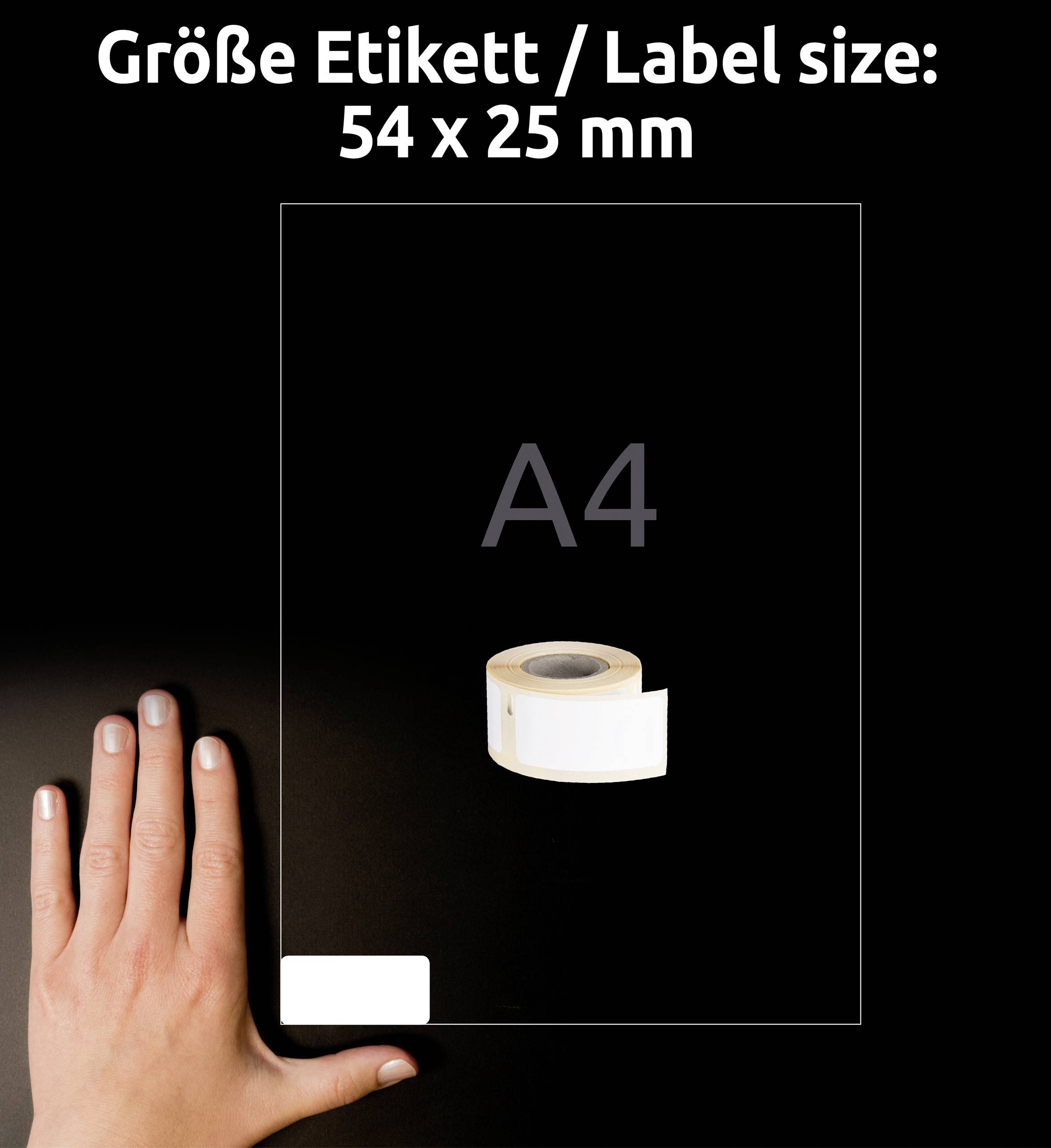 Avery-Zweckform Etiketten Rolle Kompatibel ersetzt DYMO 1976411 25 x 54mm Folie Weiß 160 St. Permanent haftend